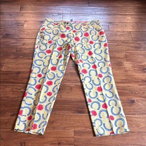 Stylish Yellow Patterned Women's Jeans
